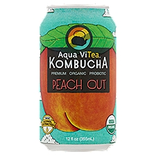 Aqua ViTea Peach Out Kombucha, 12 fl oz