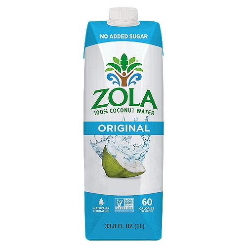 Zola Original Coconut Water, 33.8 fl oz