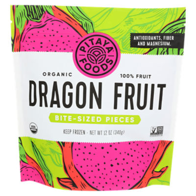 Pitaya Foods Organic Dragon Fruit Bite-Sized Pieces, 12 oz, 12 Ounce