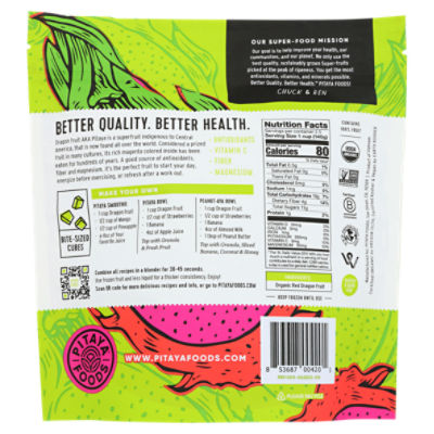 Pitaya Foods Organic Dragon Fruit Bite-Sized Pieces, 12 oz