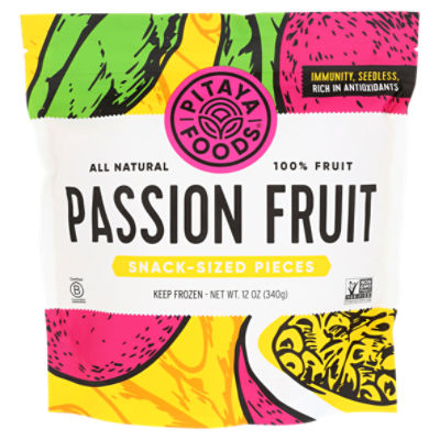 Pitaya Foods Passion Fruit Snack-Sized Pieces, 12 oz