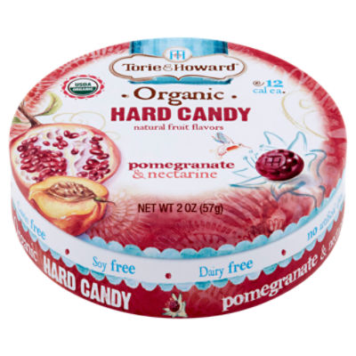 Torie & Howard Pomegranate & Nectarine Organic Hard Candy, 2 oz