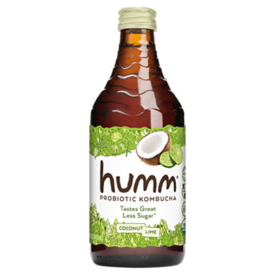 Humm Coconut Lime Probiotic Kombucha, 14 fl oz