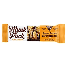 Munk Pack Peanut Butter Dark Chocolate Flavored Nut & Seed Bar, 1.23 oz