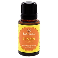 Best of Nature Lemon 100% Pure, Essential Oil, 0.5 Fluid ounce