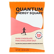 Quantum Dark Chocolate Pink Himalayan Salt Energy Square, 1.69 oz