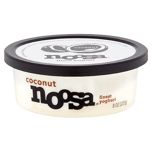 Noosa Coconut Finest Yoghurt, 8 oz
Live Active Cultures: S. Thermophilus, L. Bulgaricus, L. Acidophilus, Bifidus, L. Casei

With whole milk from happy cows never treated with rBGH*
*according to the FDA, no significant difference has been shown between milk derived from rBGH treated and non-rBGH treated cows

Colorado fresh™
