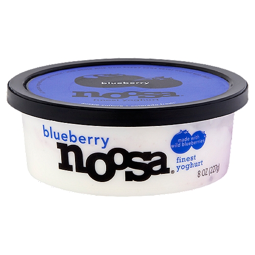 Noosa Blueberry Finest Yoghurt, 8 oz
Live Active Cultures: S. Thermophilus, L. Bulgaricus, L. Acidophilus, Bifidus, L. Casei

With whole milk from happy cows never treated with rBGH*
*according to the FDA, no significant difference has been shown between milk derived from rBGH treated and non-rBGH treated cows

Colorado fresh™