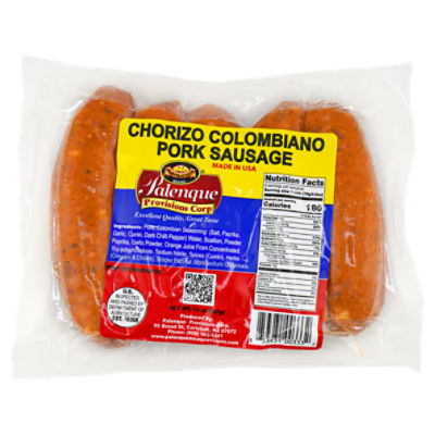 Palenque Provisions Corp Chorizo Colombiano Pork Sausage, 14 oz