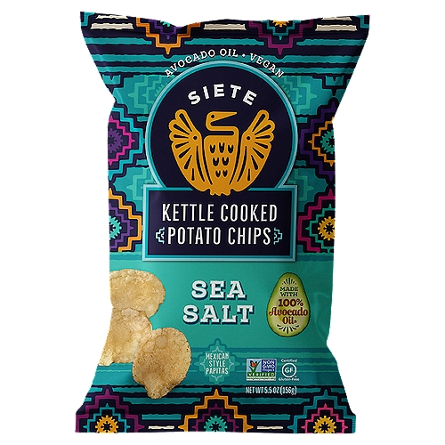 Siete Sea Salt Kettle Cooked Potato Chips, 5.5 oz