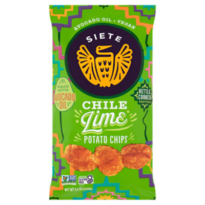 Siete Chile Lime Kettle Cooked Potato Chips, 5.5 oz Fairway