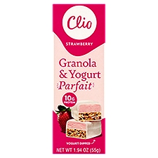 Clio Strawberry Granola & Yogurt, Parfait, 1.94 Ounce