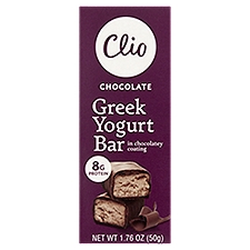 Clio Chocolate in Chocolatey Coating, Greek Yogurt Bar, 1.76 Ounce