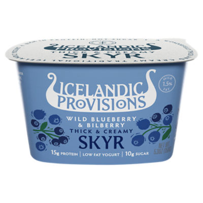 Icelandic Provisions Wild Blueberry And Bilberry Thick And Creamy Skyr Low