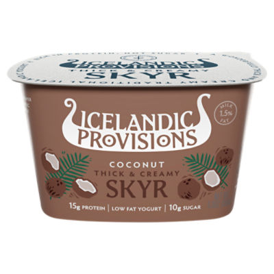 Icelandic Provisions Coconut Thick & Creamy Skyr Low Fat Yogurt, 5.3 oz
