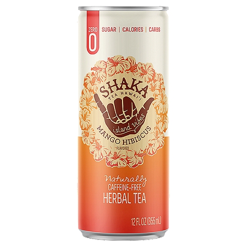 Shaka Mango Hibiscus Flavored Naturally Caffeine-Free Herbal Tea, 12 fl oz