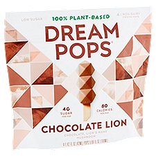 Dream Pops Chocolate Lion Non-Dairy Frozen Pops, 1.42 fl oz, 4 count