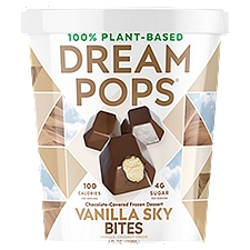 Dream Pops Vanilla Sky Bites Chocolate-Covered Frozen Dessert, 4 fl oz