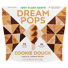 Dream Pops Cookie Dough Non-Dairy Frozen Pops, 1.42 fl oz, 4 count