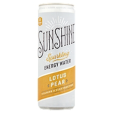 Sunshine Lotus Pear Sparkling Energy Water, 12 fl oz