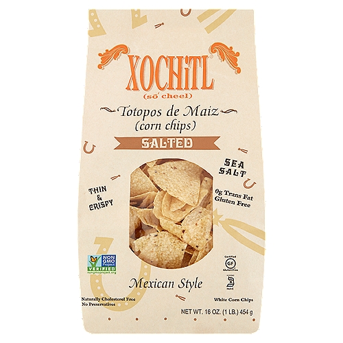 Xochitl Mexican Style Salted White Corn Chips, 16 oz