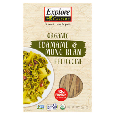Explore Cuisine Organic Edamame & Mung Bean Fettuccine Pasta, 8 oz, 8 Ounce