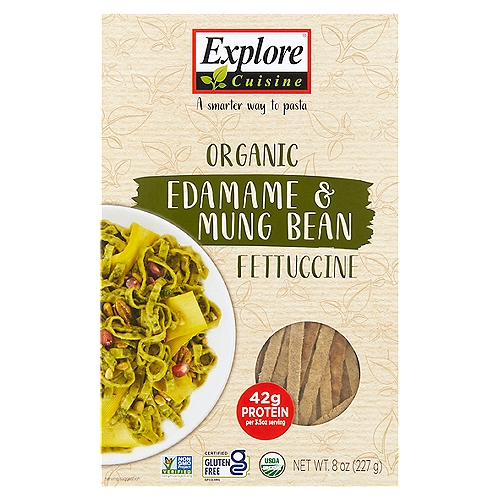 Explore Cuisine Organic Edamame & Mung Bean Fettuccine Pasta, 8 oz
6 G Net Carbs per Serving*
* Net Carbs = Total carbohydrates - fiber