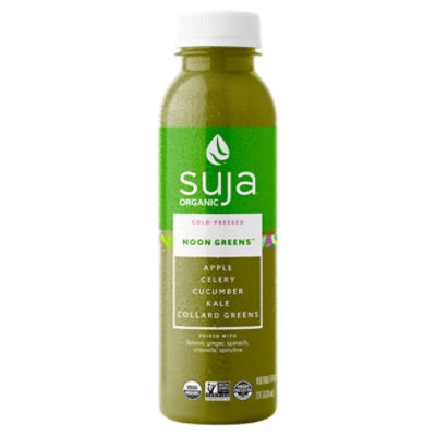 Suja Organic Cold-Pressed Noon Greens Vegetable & Fruit Juice, 12 fl oz