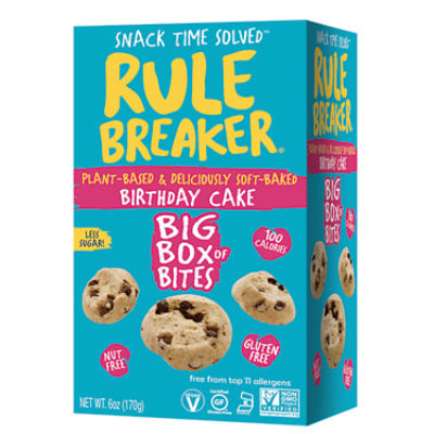 RULE BREAKER BDAY CAKE BITES, 6 oz