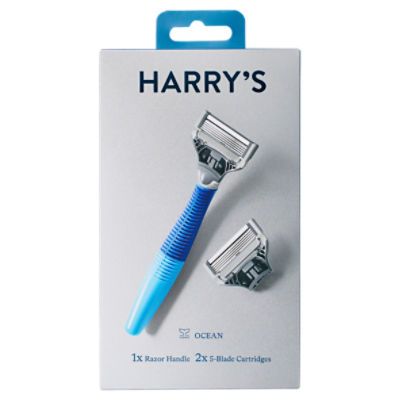 Harry's Indigo Blue 5-Blade Cartridges & Razor Handle