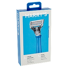 Harry's Razor Handle and Replacement Blades - Navy Blue, 1 Each