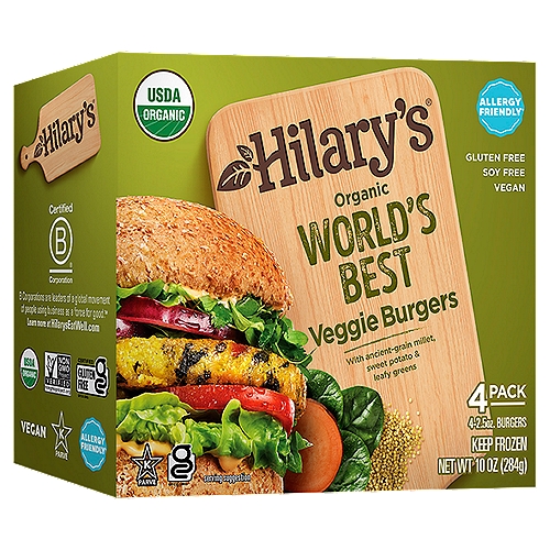 Hilary's Organic World's Best Veggie Burger 4-Pack