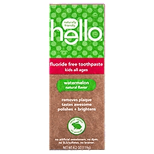 hello fluoride free natural watermelon toothpaste, 4.2 Ounce
