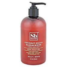 Soapbox Coconut Milk & Sandalwood Liquid, Hand Soap, 12 Fluid ounce