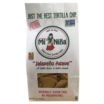 Mi Niña Jalapeño Agave White Corn Tortilla Chips, 12 oz