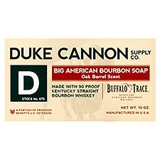 Duke Cannon Supply Co. Buffalo Trace Stock No. 075 Oak Barrel Scent Big American Bourbon Soap, 10 oz