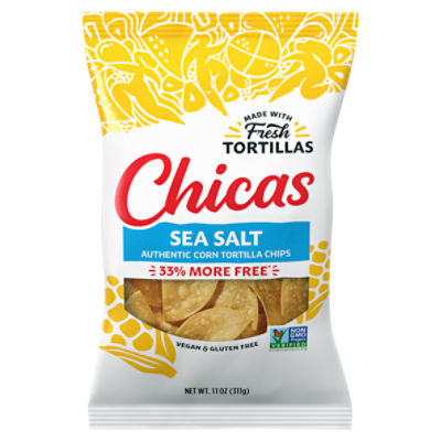 Chicas Sea Salt Authentic Corn Tortilla Chips, 11 oz