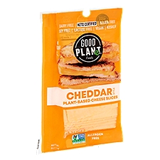 Good Planet Foods Cheddar Style Plant-Based Cheese Slices, 10 count, 8 oz