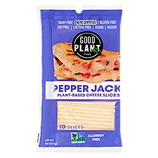 Good Planet Foods Pepper Jack Plant-Based Cheese Slices, 10 count, 8 oz