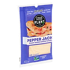 Good Planet Foods Pepper Jack Plant-Based Cheese Slices, 10 count, 8 oz
