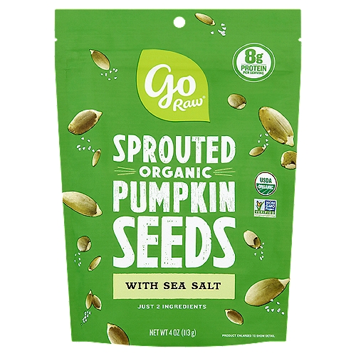 Go Raw Sprouted Organic Pumpkin Seeds with Sea Salt, 4 oz