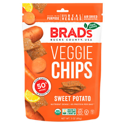 Brad's Plant Based Sweet Potato Veggie Chips, 3 oz