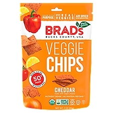 Brad's Plant Based Cheddar, Veggie Chips, 3 Ounce