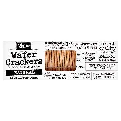 Olina's Bakehouse Natural Wafer Crackers, 3.5 oz
