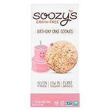 Soozy's Grain-Free Birthday Cake Cookies, 1.27 oz, 4 count