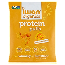 Iwon Organics Cheddar Cheese Protein Puffs, 1.5 oz