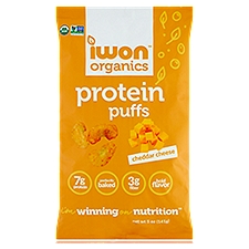 Iwon Organics Cheddar Cheese Protein Puffs, 5 oz