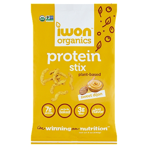 Iwon Organics Plant-Based Sweet Dijon Protein Stix, 5 oz