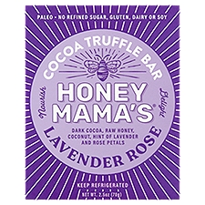 Honey Mama's Lavender Rose Cocoa Truffle Bar, 2.5 oz