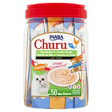 Inaba Churu Tuna & Chicken Recipe Cat Treat, 0.5 oz, 50 count